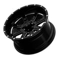 thumbnail image 2 of 22x10 Tuff T15 GLOSS BLACK W/ MILLED SPOKES Wheel 5x5.5 (-19mm), 2 of 3
