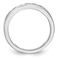thumbnail image 2 of 14K White Gold Ring Band Wedding Diamond Round Black, 2 of 7