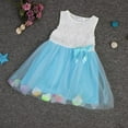 thumbnail image 6 of GYRATEDREAM Girls Wedding Party Lace Princess Dress Mesh Cotton Petals Floral Dress Tutu Skirt Kids Birthday Formal Dress for 0-9M, 6 of 9