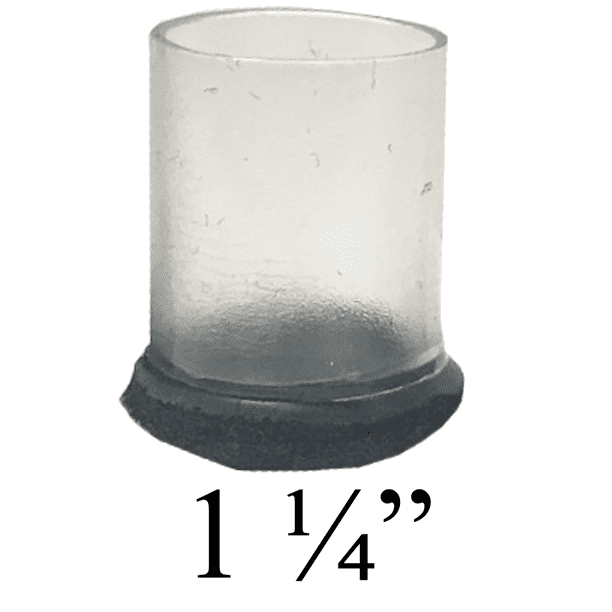 1 1/4" Round Clear Chair Leg Floor Protector w/Felt Bottom Walmart