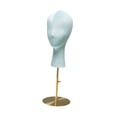 thumbnail image 2 of Cabeza de maniquí femenino de altura ajustable, expositor de sombreros y pelucas, soporte para pelucas Azul, 2 of 9