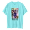 thumbnail image 4 of TayIor Sw1ft Chemises, Tyler Sw1ft Merch, Tyler Sw1ft, Mode Décontractée Imprimée Col Rond Manches Courtes Chemises Blouse Femme Graphique Amateur de Musique TKFASHION Bleu Clair TTG, 4 of 6