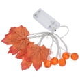 thumbnail image 4 of Cadena de luz de Hoja de Arce LED, 10 LED Luz de caída Luz de Cadena de Calabaza alimentada por batería para Fiesta de Fiesta de Halloween Decoración de Patio de reunión, 4 of 14