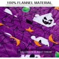 thumbnail image 3 of Halloween Purple Throws Blanket Fleece, Halloween Blanket Queen for Couch Sofa Bed, Soft Warm Cozy Flannel Office Blanket for Bedroom Living Room Camping Travel, 60"x50", Decor, 3 of 6