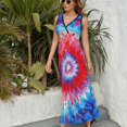 thumbnail image 3 of Colorful Swirls Tie-dye Art Sleeveless Dress Women's Summer Suit Dresses for Women 2025 Luxury Party Dress, 3 of 7