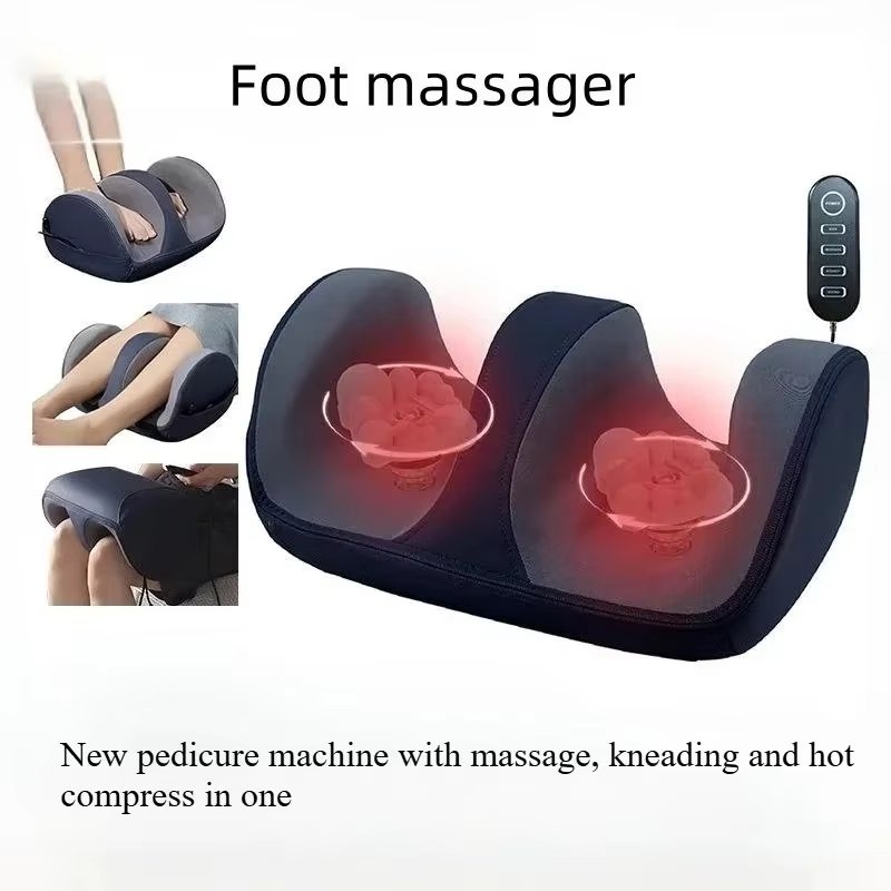 Leg & Foot Massager – Electric Heated Kneading Calf & Foot Massager, 3 Modes, 3 Intensities, Auto Shut-Off Timer, Rechargeable, Full Leg Relaxation for Home & Office