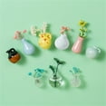 thumbnail image 2 of 14/12/10/9/8/6/4/3/2/1 Pieces Mini Vase Magnets Mini Ceramic Vase Refrigerator Magnets 3D Plant Magnets for Refrigerator Kitchen Locker office Decoration, 2 of 9