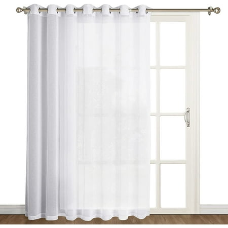 Extra Wide Sheer Window Curtains For Sliding Glass Patio Door Light Glare Filter Grommet Curtain Vertical Voile D Living Room White Width 100 X Length 84 1 Panel Canada Extra Wide Sheer Window Curtains For, Extra Wide Sheer Curtains Canada
