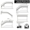 thumbnail image 4 of KAIHUIXING 8 Pieces - Sun Rain Wind Deflectors Door Window Visors Outside Mount Channel Style Dark Smoke Tint for Chevy for Cruze 2010-2015, 4 of 10