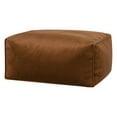 thumbnail image 3 of Gouchee Home Roll Velvet Copper Pouf – Rectangular Ottoman with Polystyrene Bead Fill & Luxe Velvet Cover –Lightweight Floor Cushion for Living Room, Bedroom or Office, 3 of 6
