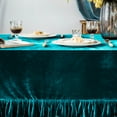 thumbnail image 2 of GLORY SEASON Velvet Luxurious Solid Rectangle Tablecloth Farmhouse Tablecloths for Party Baby Shower Kitchen Dinning Tabletop Decoration Green 60x102 in, 2 of 7