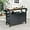 Gray, variant on Grill Cart Outdoor with Storage Cabinet, Portable Rolling Patio Bar Cart with Wheels, BBQ Prep Table, Movable Stainless Steel Kitchen Island Dining Cart for Food/Drink/Cooking-Brown
