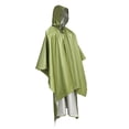 thumbnail image 1 of jinwen Hooded Rain Poncho Jacket Waterproof Lightweight Reusable Raincoat Rain Cape for Green, 1 of 9