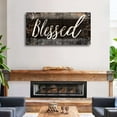 thumbnail image 3 of HFDF Blessed Home Quote Canvas Wall Art|Brown Wall Decor for Livg Room|Blessed is the home Christian Wall Art|Ready to Hang Wall Picture for Dg Room Bedroom Decoration 14x11inch Framed, 3 of 5