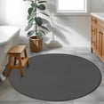 thumbnail image 3 of Dark Gray 4FT Round Area Rugs for Living Room Solid Color Ultra-Thin Non-Slip Round Rugs Machine Washable Low Pile Circle Carpet for Bedroom Kitchen Nursery, 3 of 9