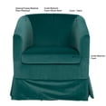 thumbnail image 4 of Shininglove 27.36" Modern Swivel Chairs with Elastic Sponge Backrest Seat Cushion Solid Wood Frame Upholstery Sofa Chairs for Bedroom Living Room, 4 of 7
