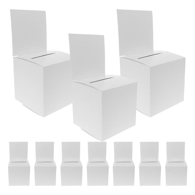 CIMAXIC Party 10pcs Empty Raffle Ticket Boxes Voting Boxes Graduation Party Raffle Box,11.81"X5.91"X5.91"
