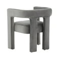 thumbnail image 2 of SAFAVIEH Couture Deandre Contemporary Velvet Solid Dining Chair, Slate Grey, 2 of 5