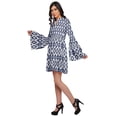 thumbnail image 3 of Moomaya Robe Courte Imprimée pour Femmes Tenue Décontractée Manches Évasées Vêtements d'Été, 3 of 6