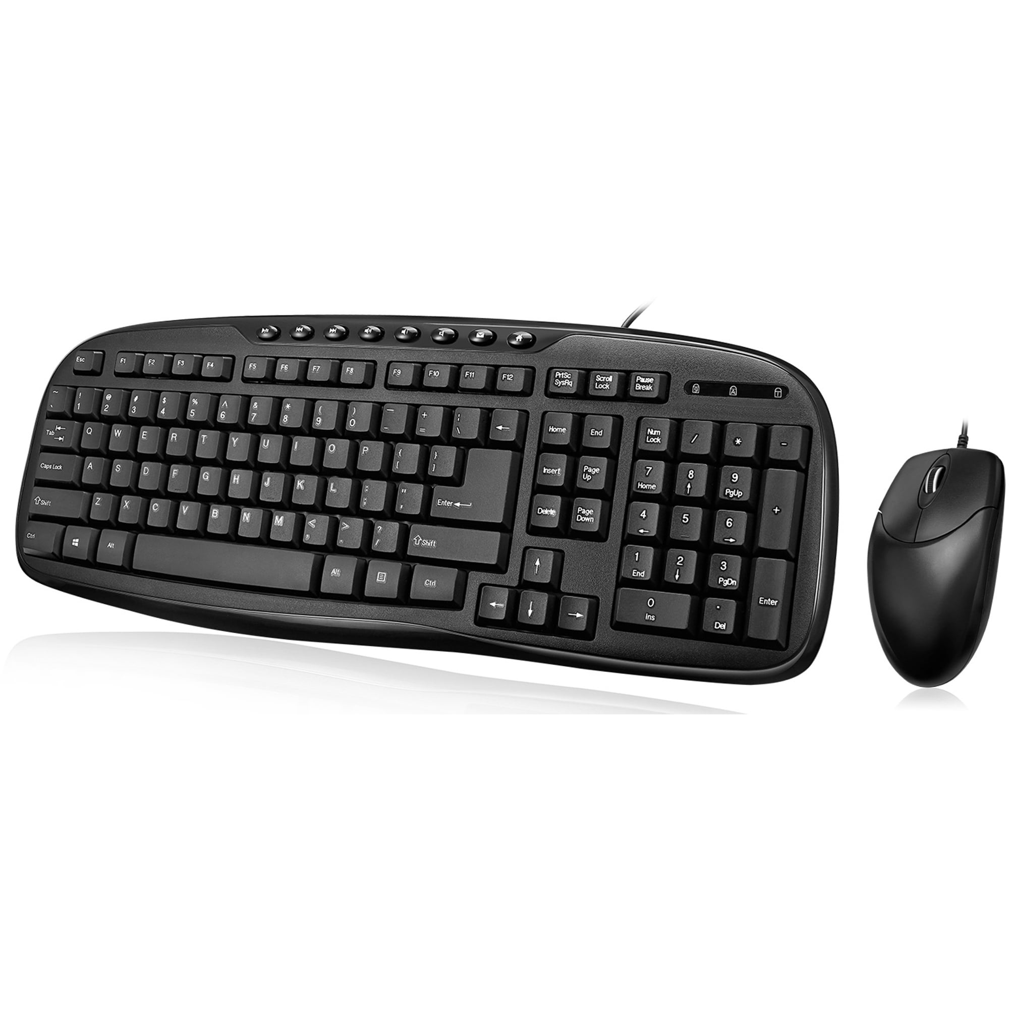 Adesso EasyTouch AKB133CB Desktop USB Multimedia Keyboard and Mouse