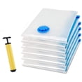 thumbnail image 1 of Bolsas de almacenamiento para ahorrar espacio al vacío Laklulu Jumbo. [BONIFICACIÓN] Bomba manual de vacío para viajes gratis. Tamaño gigante, excelente para almacenamiento a largo plazo o para, 1 of 6