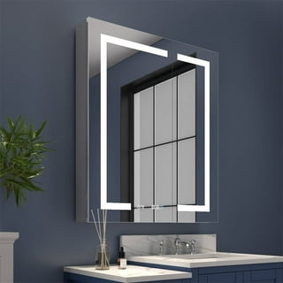 Boost-M2 20 W x 32 H Bathroom Narrow Light Medicine Cabinets with Vanity  Mirror Recessed or Surface