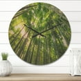thumbnail image 2 of Designart 'Bamboo Peaks in Kyoto Forest ' Modern Wood Wall Clock, 2 of 5