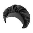thumbnail image 2 of KPLFUBK Fashion Women Beading Braid Hat Muslim Ruffle Cancer Wrap Cap Sleep Caps Satin Lined Hair Bonnets, 2 of 2