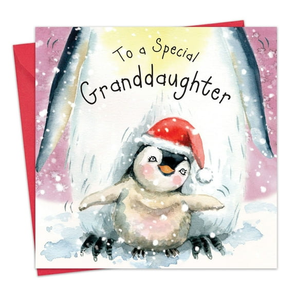 Twizler Granddaughter Christmas Card - Granddaughter Happy Xmas - Merry Christmas Card Granddaughter