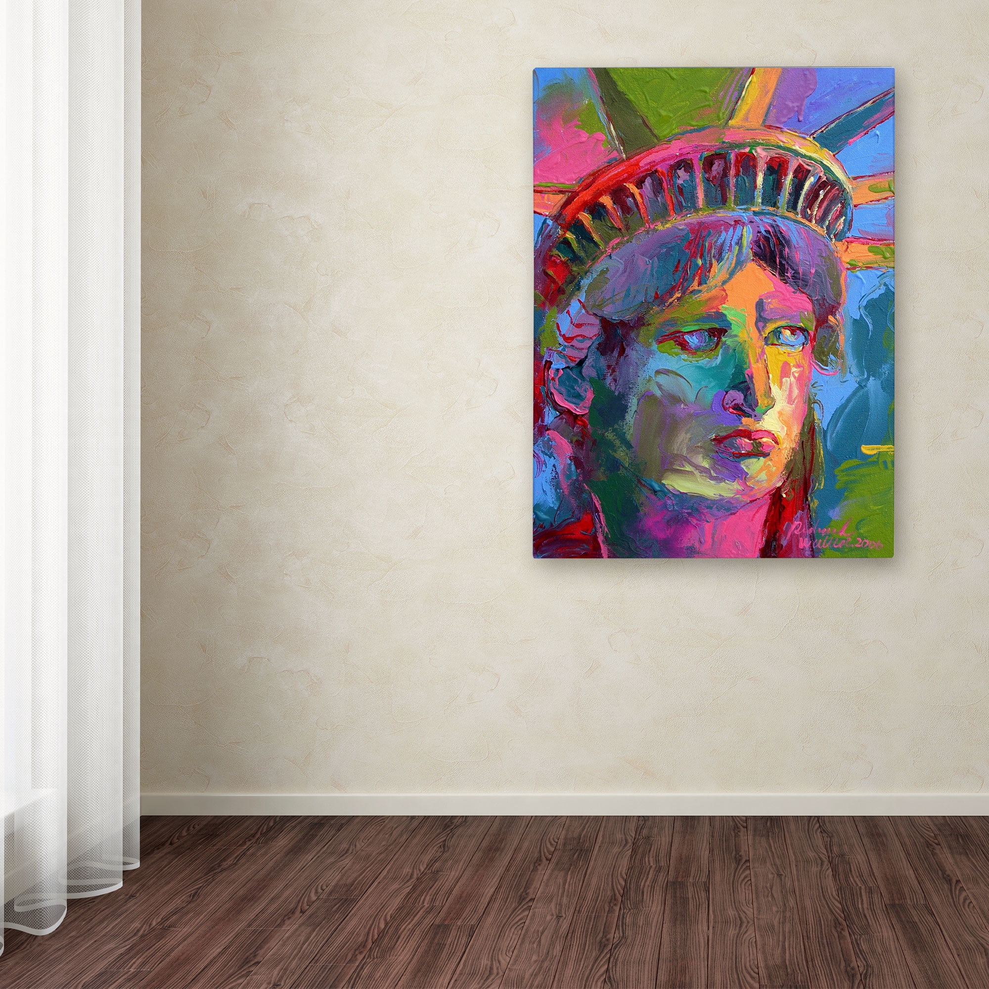 Trademark Fine Art 35" x 47" Wooden Frame Lady Liberty 2 (ALI0346-C3547GG)