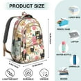 thumbnail image 5 of Yorkie Dog and Flower Backpack for School,Cute School Bag,Schoolbag with Adjustable Shoulder Straps & Padded Back,16.9 Inch, 5 of 5