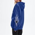 thumbnail image 3 of Spider Hooded Sweatshirt Zip-Up Hoodie Superhero Web Print Graphic Jackets Casual Tops for Women Halloween Party Streetwear Royal Blue S, 3 of 3