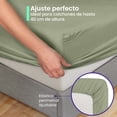 thumbnail image 4 of Sabanas Lisas Ubbe, Tamaño Matrimonial, Color Verde Seco, 4 Piezas, 4 of 7