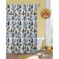 thumbnail image 2 of Blue Pumpkin Shower Curtain Set ，Waterproof Fabric Shower Curtains Pine Cone Watercolor Maple Leaf White Wood Shower Curtains for Bathroom,Bathroom Decor 36"x78", 2 of 7