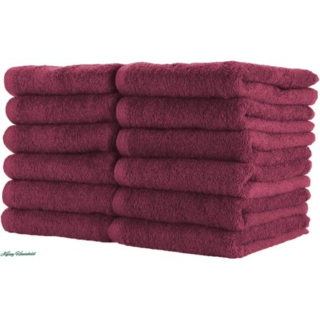 Anti bleaching salon towels (12 packs) -100% cotton anti bleaching, anti bleaching, anti bleaching towels (Burgundy, 1)