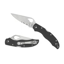 Byrd Harrier 2 Folder 3.32 in Combo Blade Black G-10 Handle