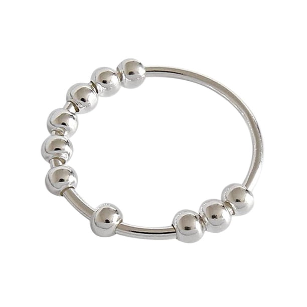 Anillo De Ansiedad Para Mujer, Anillo De Dedo Con Cuentas, Regalo Para Amigos Y Familiares Methold AP007447-08