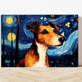thumbnail image 4 of Smooth Fox Terrier Dog Canvas Van Gogh Starry Night Wall Art Gifts Canvas Wall Art Frame Music Artist Customized Canvas Framed Photo Art Work For The Bedroom(Gifts For Dog Lover ), 4 of 6