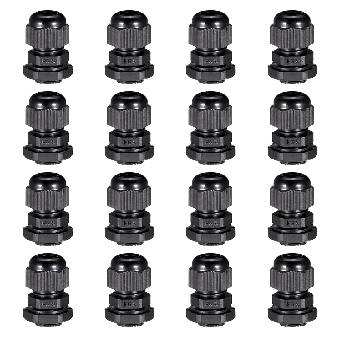 Plastic Waterproof Adjustable Cable Glands Joints,White PG11 Nylon Cable Gland 25Piece