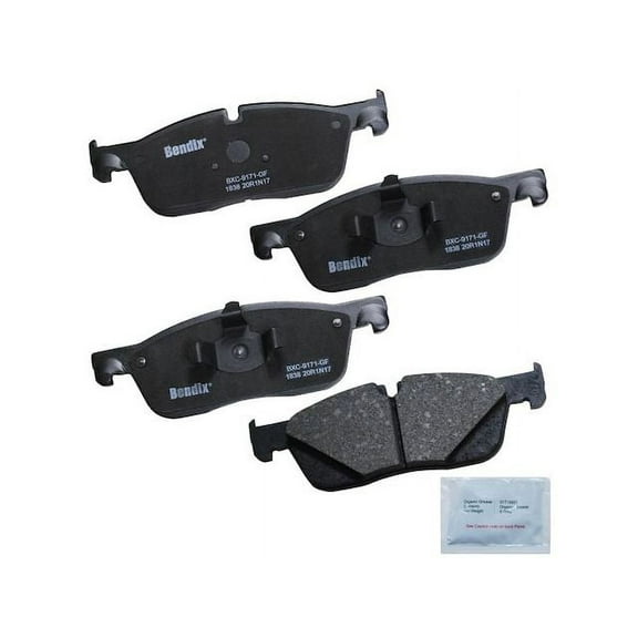 Front Brake Pad Set - Compatible with 2017 Jaguar XE