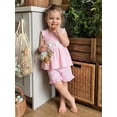thumbnail image 5 of Cenuakty Little Girls 1T-6T Easter Outfits Adorable Cross Bunny Embroidery Sleeveless Square Neck Tank Tops and Plaid Shorts Set, 5 of 9