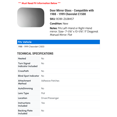 thumbnail image 2 of Door Mirror Glass - Compatible with 1988 - 1999 Chevy C1500 1989 1990 1991 1992 1993 1994 1995 1996 1997 1998, 2 of 2