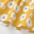 thumbnail image 4 of Baby Girls Summer Casual Short Sleeve Fake 2 Piece Floral Dress Kids Toddler Halter Princess Sundress, 4 of 5