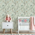 thumbnail image 3 of Chinoiserie Peel and Stick Wallpaper 23.6in x 9.8ft Birds Branches Floral Blossoms Soft Blue Contact Paper Vinyl Waterproof Self Adhesive Wall Paper for Bedroom Shelf Cabinet Renter Friendly, 3 of 8