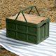 thumbnail image 5 of Caja de almacenamiento plegable – Organizador de acampada al aire libre | Caja de maletero multiusos de plástico plegable y mango resistente al agua | Blanco | 15x10,8x8,5 in, 5 of 6