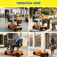 thumbnail image 5 of SACVON Foldable Mobility Scooter for Adults with 330 lbs Capacity,Motorized Scooter for Senior,12.5 Miles Travel,Airport Approved,Orange, 5 of 7