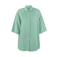 thumbnail image 4 of Idoravan Women Sets Clothing Clearance Womens Solid Color Single Breasted Short Sleeve Shirt Shorts Loose Casual Suit, 4 of 9