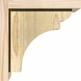 thumbnail image 3 of 8"W x 10"D x 10"H Yorktown Rough Sawn Corbel w/Backplate, Douglas Fir, 3 of 9