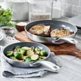 thumbnail image 2 of GreenPan Chatham Tri-Ply Stainless Steel Healthy Ceramic Nonstick Induction Suitable, 2 Piece Frypan Set, 8" and 10", Silver, 2 of 9