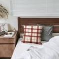 thumbnail image 6 of Christmas Buffalo Plaid Red Stripe Checkered Throw Pillow Covers Modern Square Cushion Covers Set of 2 Fashion Throw Cushion Case for Couch Sofa Bed Farmhouse, 6 of 7